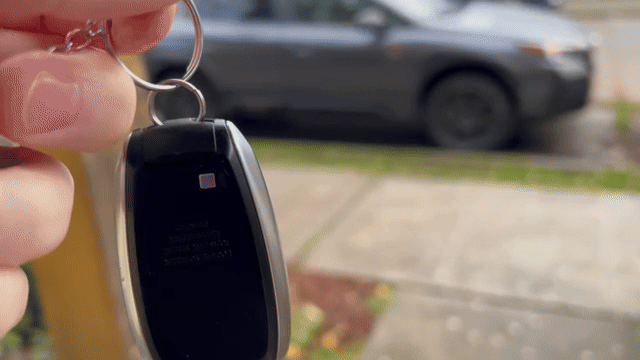 A Subaru being remotely unlocked following a hack of the owner's STARLINK account. (Image courtesy of Sam Curry)